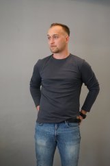 tričko LEO dlouhý rukáv - dark grey