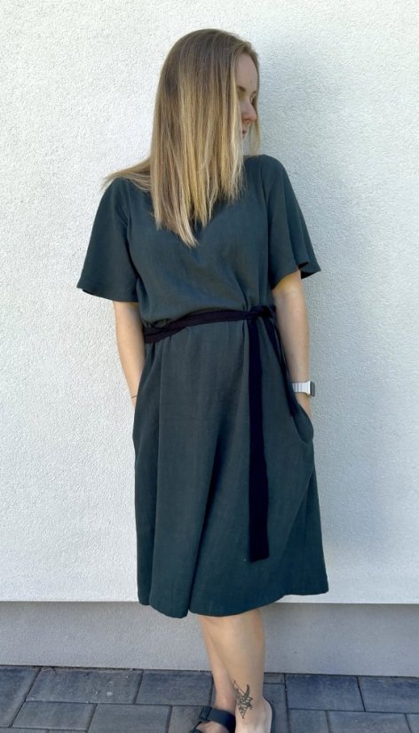 šaty ALEX - různé barvy - Barva: béžová, Velikost: S