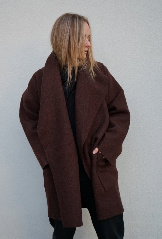 paleto LORA (wool) - choco - Velikost: XS