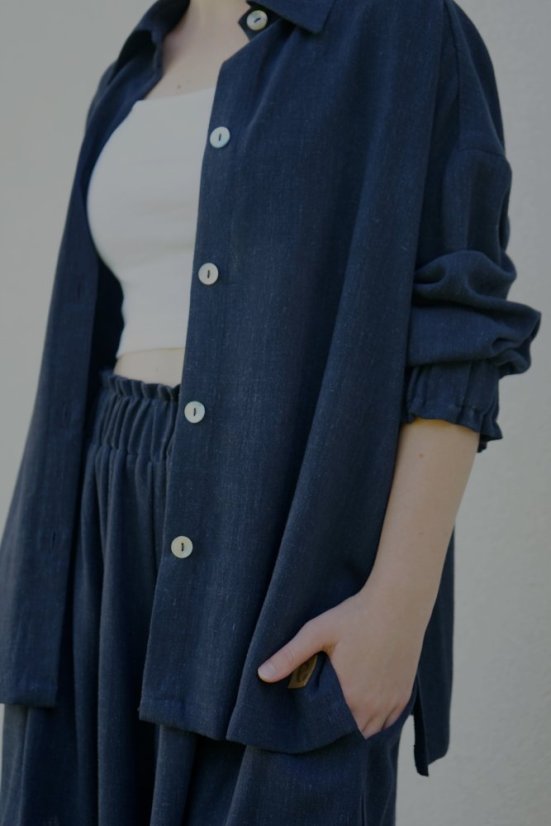 košile MAIA - navy - Velikost: M