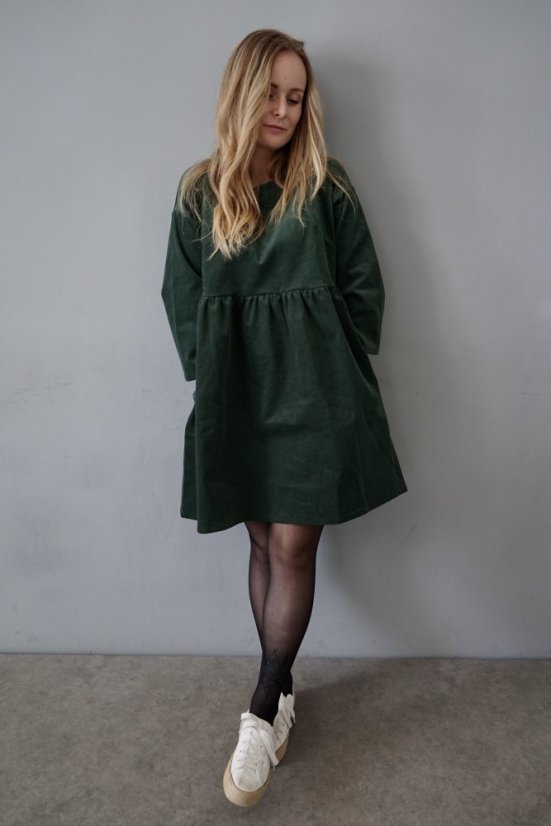 šaty MOLY - dark green - Velikost: XS