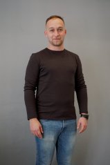 tričko LEO dlouhý rukáv - choco