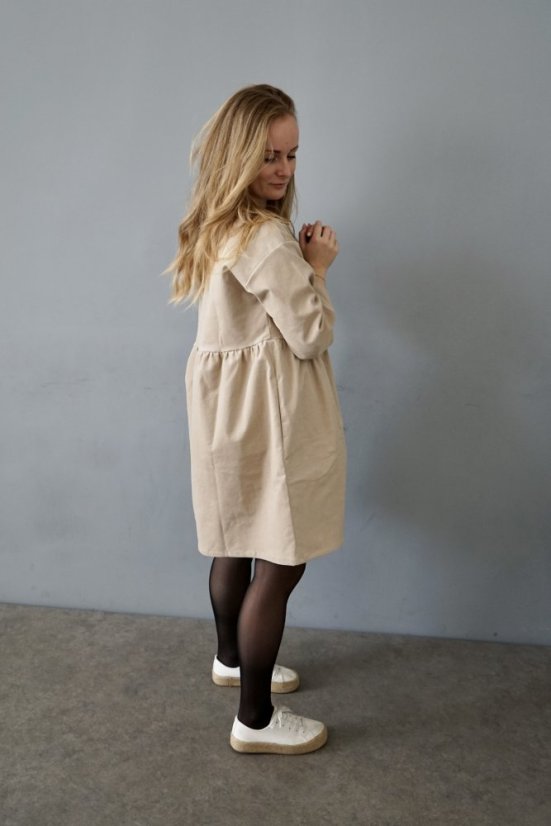 šaty MOLY - beige - Velikost: L