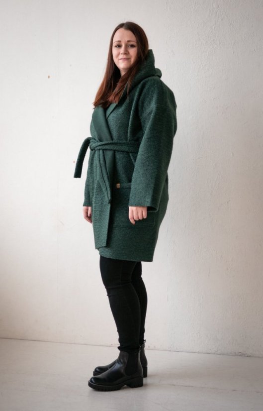 paleto LORA (bouclé) - dark green - Velikost: S/M