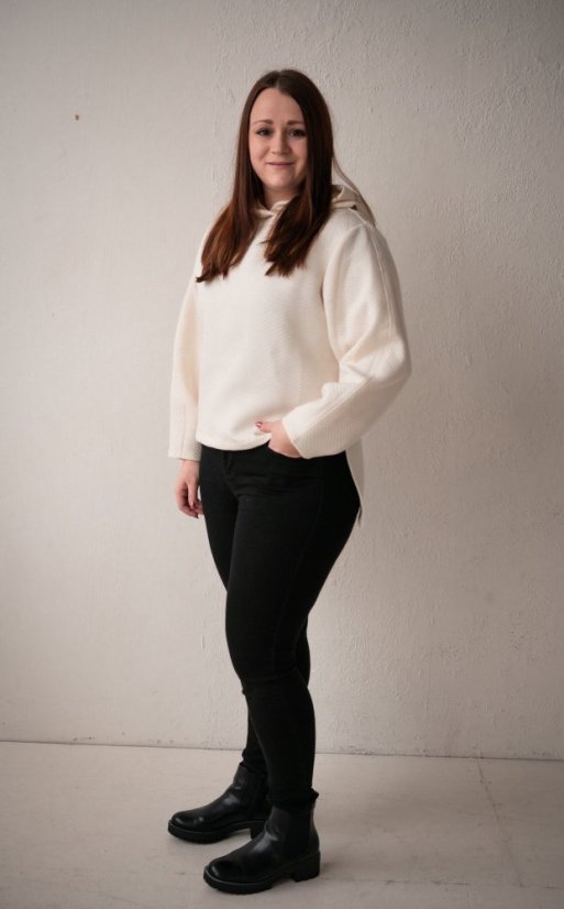 mikina LAZY - ecru