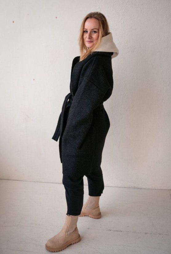 paleto LORA (bouclé) - black - Velikost: S/M