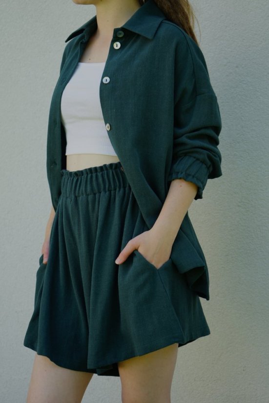 košile MAIA - dark green - Velikost: M