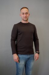 tričko LEO dlouhý rukáv - choco