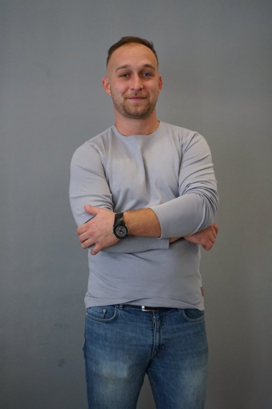 tričko LEO dlouhý rukáv - light grey